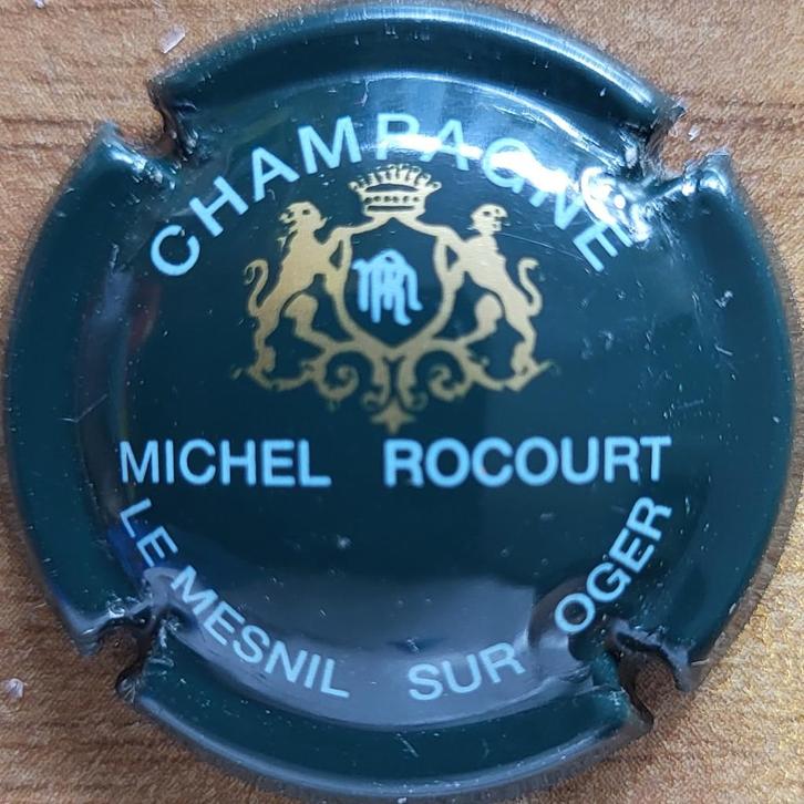 Champagnecapsule Michel ROCOURT Donkergroen & wit nr. 01, Verzamelen, Wijnen, Nieuw, Champagne, Frankrijk, Ophalen of Verzenden