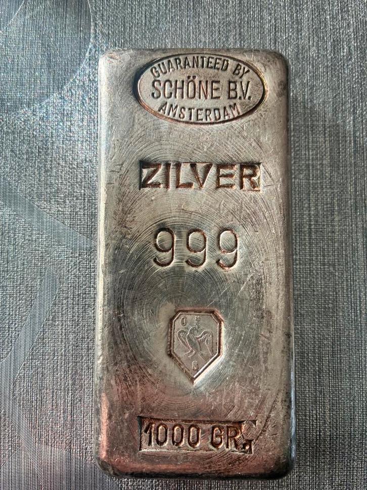 Kilo zilver schone 1000 gram 999 baar, Postzegels en Munten, Edelmetalen en Baren, Zilver, Ophalen of Verzenden