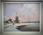 Jans - winterlandschap in de stijl van Louis Apol, Antiek en Kunst, Kunst | Schilderijen | Klassiek, Ophalen of Verzenden