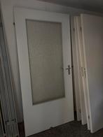 Opdekdeuren + deur met glas, Ophalen, Gebruikt, 80 tot 100 cm, Binnendeur