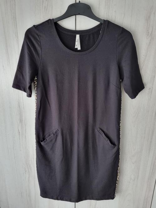 MISS ETAM jurk zwart met animal detail mt S/M zgan, Kleding | Dames, Jurken, Gedragen, Maat 38/40 (M), Zwart, Knielengte, Ophalen of Verzenden