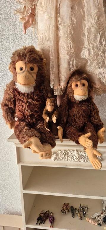 3 Antieke Steiff Apen  beschikbaar voor biedingen