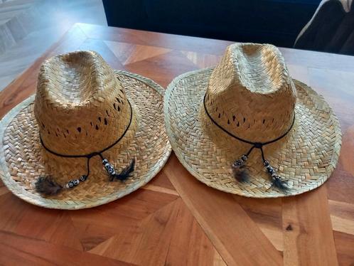 Rieten cowboy hoed boho stijl 2x zgan, Kleding | Dames, Hoeden en Petten, Zo goed als nieuw, One size fits all, Ophalen of Verzenden