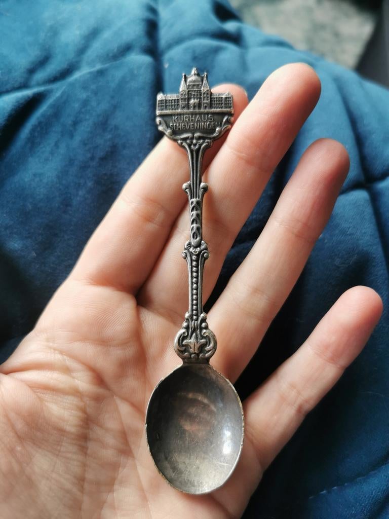 Verzilverde lepel Kurhaus Scheveningen, Antiek en Kunst, Antiek | Bestek, Ophalen of Verzenden