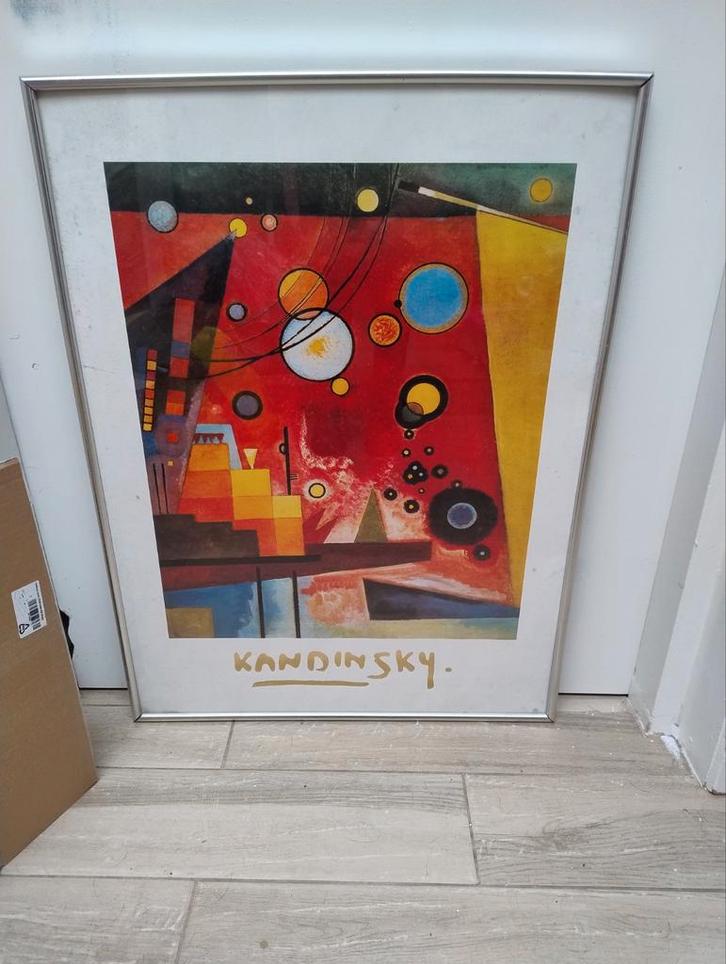 Kandinsky Schilderij met lijst, Antiek en Kunst, Kunst | Litho's en Zeefdrukken, Ophalen of Verzenden