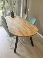Ovalen houten eettafel WOOOD, Ophalen, Gebruikt, 200 cm of meer, Industrieel, Modern