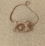 Tas met roos 22x16cm cognackleur in nette staat, Ophalen of Verzenden, Zo goed als nieuw
