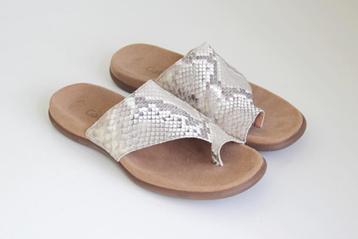 Gabor - NIEUW / snake slip on slipper / wit zilver / maat 41 beschikbaar voor biedingen