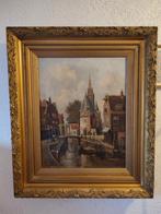 Christoffel Dijkman - Stadsgezicht Hoorn schilderij, Antiek en Kunst, Ophalen of Verzenden