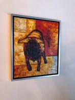 Kunstwerk stier abstract origineel., Antiek en Kunst, Kunst | Schilderijen | Abstract, Ophalen of Verzenden