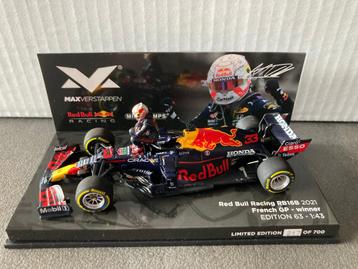 ✅ Max Verstappen 1:43 editie 63 Winner French GP 2021 RB16B beschikbaar voor biedingen