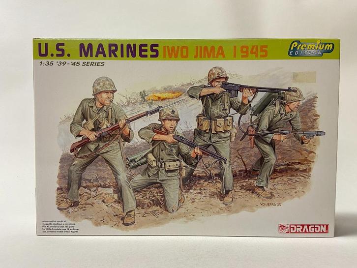 Dragon 1:35 U.S. Marines Iwo Jima 1945, Hobby en Vrije tijd, Modelbouw | Figuren en Diorama's, Nieuw, Figuur of Figuren, 1:35 tot 1:50