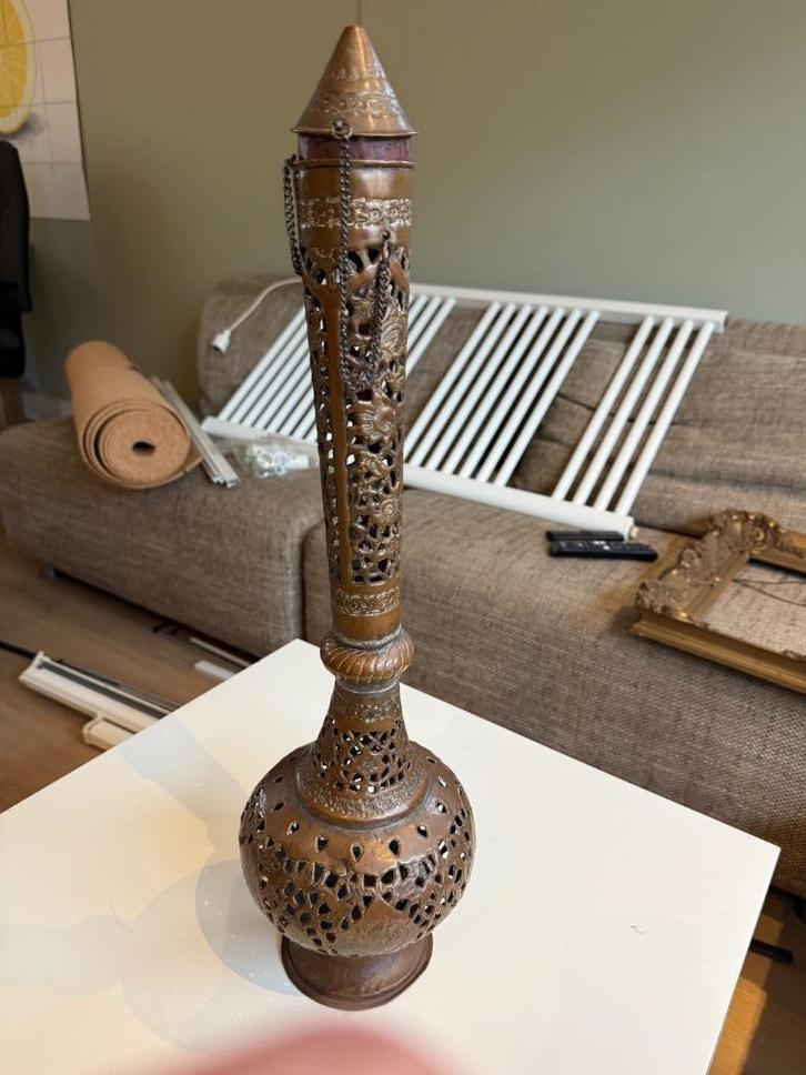 Wierookbrander brons of koper Oosters handgemaakt, Antiek en Kunst, Antiek | Koper en Brons, Koper, Ophalen