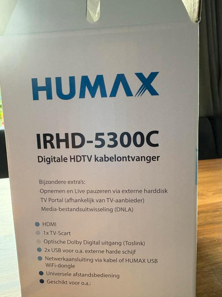 Humax IRHD-5300C Digitale Kabelontvanger, Audio, Tv en Foto, Decoders en Harddiskrecorders, Nieuw, Decoder, Ophalen of Verzenden