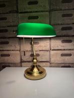 notarislamp, Huis en Inrichting, Lampen | Tafellampen, Gebruikt, Vintage, Ophalen of Verzenden, Glas