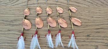 5x Succes handgebouwde tandem baars spinners kunstaas  beschikbaar voor biedingen