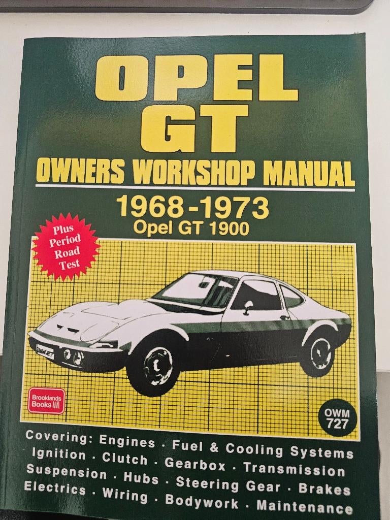 Opel GT Owners workshop manual, Ophalen of Verzenden