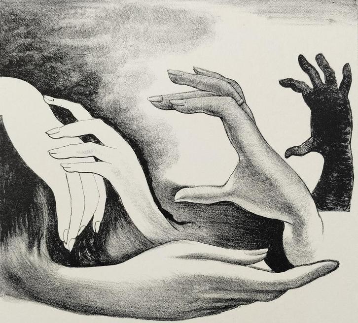 Joop Moesman  – gesigneerde litho uit Petit 4, Antiek en Kunst, Kunst | Litho's en Zeefdrukken, Ophalen of Verzenden