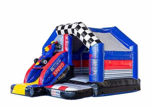 Formule 1 Combi Springkussen, Hobby en Vrije tijd, Feestartikelen | Verhuur, Zo goed als nieuw, Overige, Ophalen of Verzenden