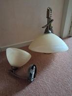 Complete lampenset: Hanglamp, wandlamp, tafel- en staanlamp, Huis en Inrichting, Ophalen, Gebruikt, Glas