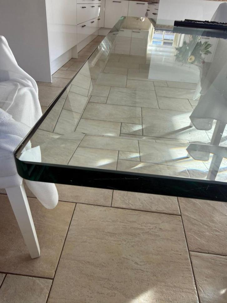 Glazen Tafelblad 240x115cm - Modern Design, Huis en Inrichting, Tafels | Eettafels, Gebruikt, 100 tot 150 cm, 200 cm of meer, Vijf personen of meer