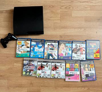 PlayStation 3 + controller + PS2 & PS3 spellen beschikbaar voor biedingen