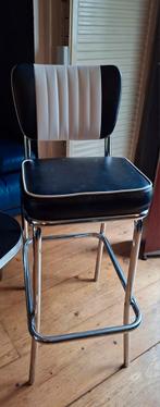 Bel air barkruk ,zwart/wit., 1 kruk, Ophalen, Gebruikt, 60 tot 90 cm