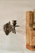 Antieke Messing Pianokandelaars - Set van 2, Ophalen of Verzenden, Koper of Brons