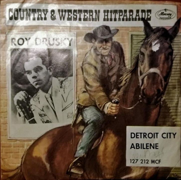 Single (1965) Roy Drusky - Detroit City / Abilene, Cd's en Dvd's, Vinyl | Country en Western, Gebruikt, Overige formaten, Ophalen of Verzenden