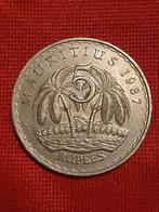 5 Rupees munt 1987 Mauritius nm1, Ophalen of Verzenden, Oost-Azië