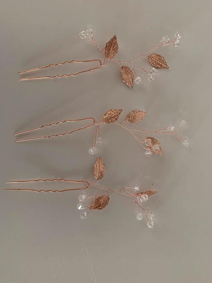 Bruids Haaraccessoires - 3 stuks, Sieraden, Tassen en Uiterlijk, Uiterlijk | Haarverzorging, Zo goed als nieuw, Haarspeld, Ophalen of Verzenden