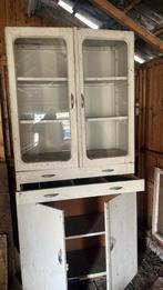 Vintage Medicijnkast/Vitrinekast, Huis en Inrichting, Gebruikt, 100 tot 150 cm, Ophalen of Verzenden, Glas