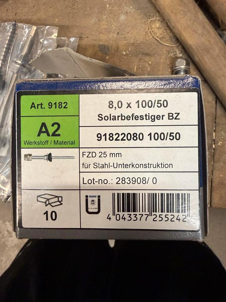 IBC Topfix 2000 Stokbouten Zonnepanelen - 100 stuks, Doe-het-zelf en Verbouw, Hang- en Sluitwerk, Nieuw, Overige typen, Ophalen of Verzenden