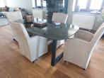 Eetkamer tafel met keramisch blad, Huis en Inrichting, Tafels | Eettafels, Zo goed als nieuw, Ophalen