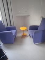 Lila 2 ruime design stoelen afneembare stof 90,, Huis en Inrichting, Ophalen, 75 tot 100 cm, Zo goed als nieuw, 50 tot 75 cm