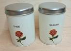 Brabantia - voorraadblikken - thee en suiker, Verzamelen, Blikken, Ophalen of Verzenden, Gebruikt, Overige, Overige merken
