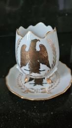 Zeldzaam vintage eierdopje met bijpassend schoteltje Limoges, Ophalen of Verzenden
