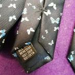 Eduard Pelger blauwe stropdas 100% zijde met vlinders 34180, Blauw, ., Eduard Pelger, Ophalen of Verzenden