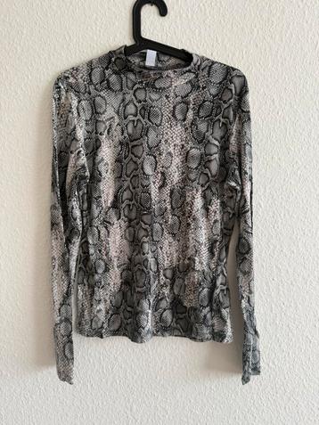 Slangenprint mesh top van Amisu, maat XL beschikbaar voor biedingen