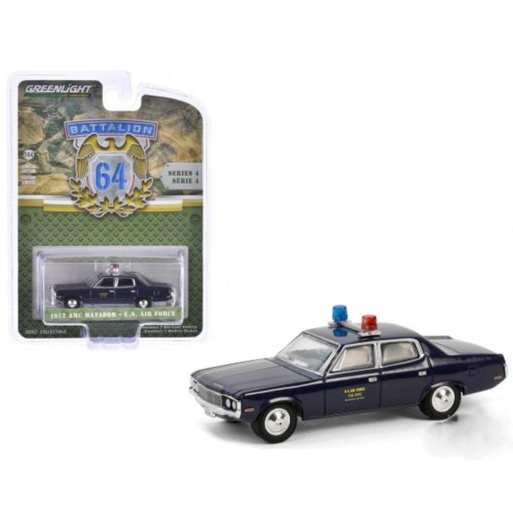 1972 AMC Matador van Greenlight 1/64 U.S. Air Force police, Hobby en Vrije tijd, Modelauto's | Overige schalen, Nieuw, Auto, Ophalen of Verzenden