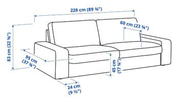 IKEA Couch KIVIK with 2 FRIHETEN cushions - afbeelding 6