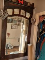 Zeer oude spiegel bruin van kleur 165 hoog 84 breed, Ophalen, Rechthoekig, 50 tot 100 cm, 150 tot 200 cm