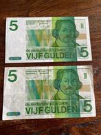 Bankbiljet 5 gulden, 2 stuks, Ophalen of Verzenden, Nederland, Bankbiljetten