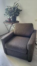 Goossens Fauteuil Lucca - Chocoladebruin stof, Huis en Inrichting, Fauteuils, Ophalen of Verzenden, Zo goed als nieuw, 75 tot 100 cm