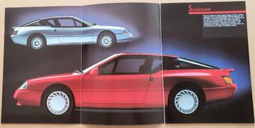 Renault Alpine V6 GT - Turbo brochure 1986 beschikbaar voor biedingen