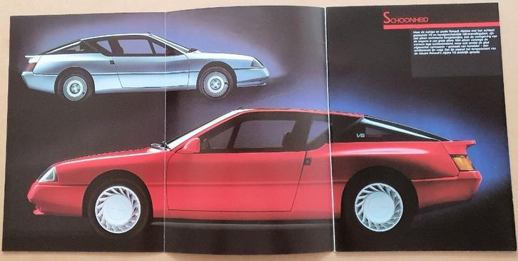 Renault Alpine V6 GT - Turbo brochure 1986, Boeken, Auto's | Folders en Tijdschriften, Zo goed als nieuw, Renault, Ophalen of Verzenden