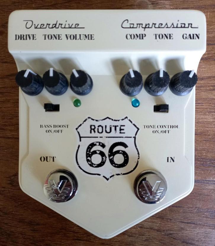 Visual Sound Route 66 overdrive and compressor, Muziek en Instrumenten, Effecten, Gebruikt, Compressor, Ophalen of Verzenden