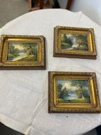 Drie kleine schilderijen met landschappen, Ophalen