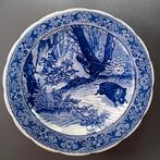Delfts Blauw Wandbord - Jachttafereel, Ophalen of Verzenden