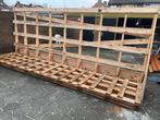 Houten pallet met opbouw en rest hout, Doe-het-zelf en Verbouw, Hout en Planken, Gebruikt, 250 tot 300 cm, 50 mm of meer, Overige houtsoorten